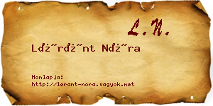 Léránt Nóra névjegykártya